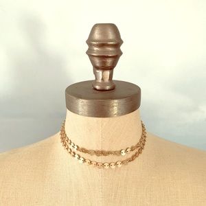 Express women’s gold mini coin choker necklace